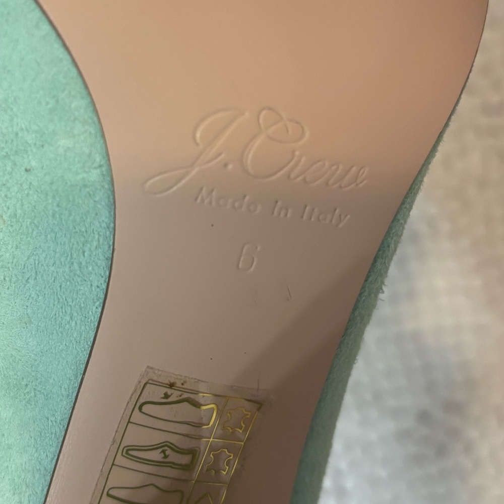 JCREW Mint Green Jeweled Heels - Picture 8 of 8